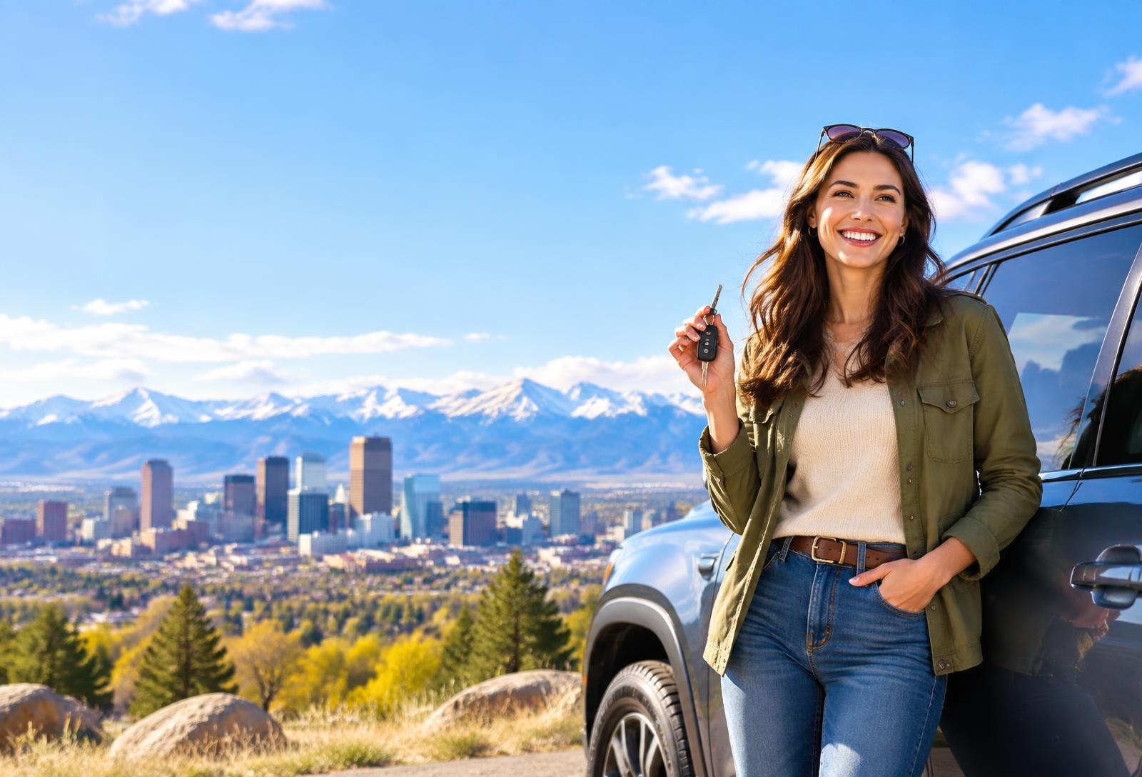Smiling driver back on the road in Colorado