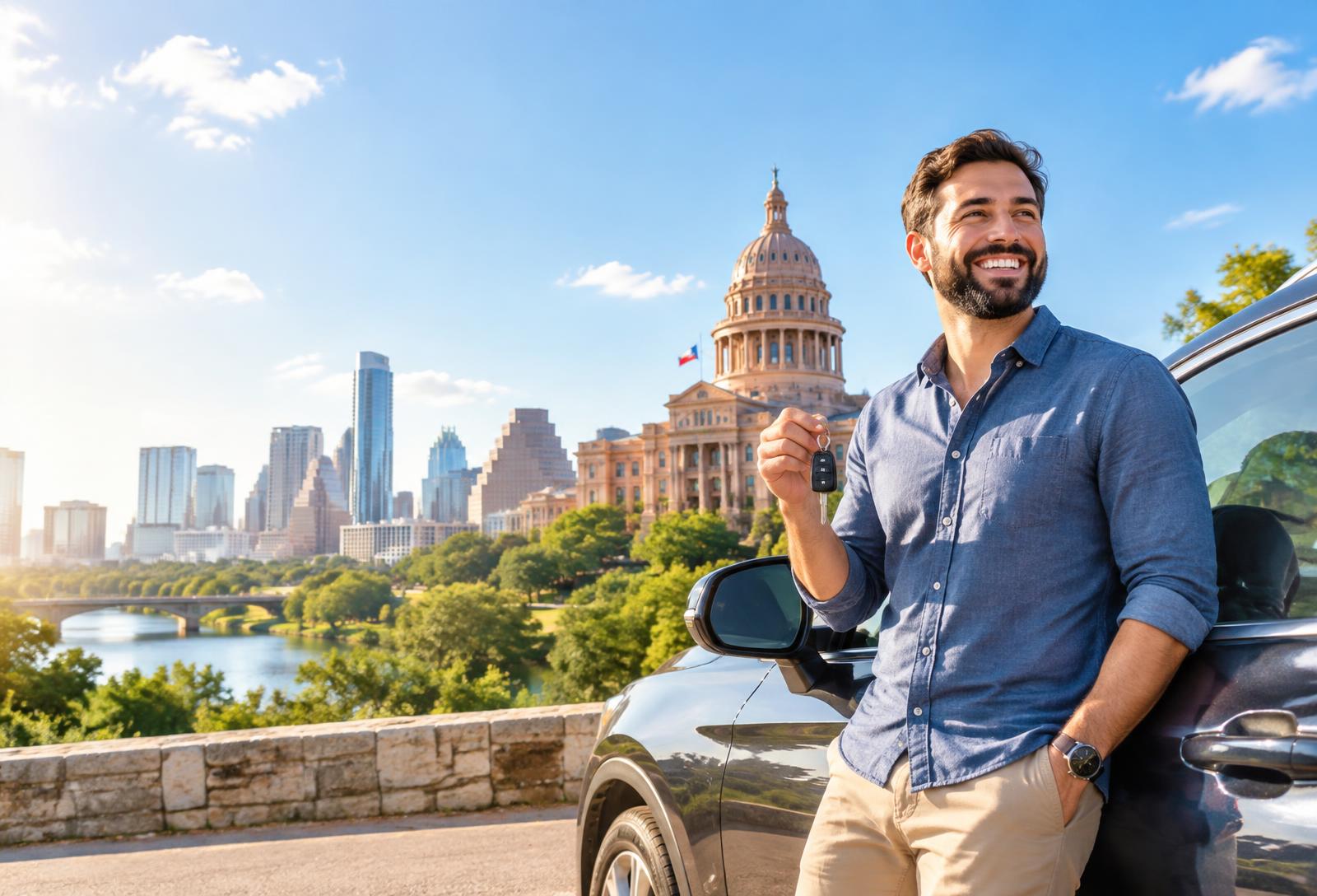 Smiling driver back on the road in Texas